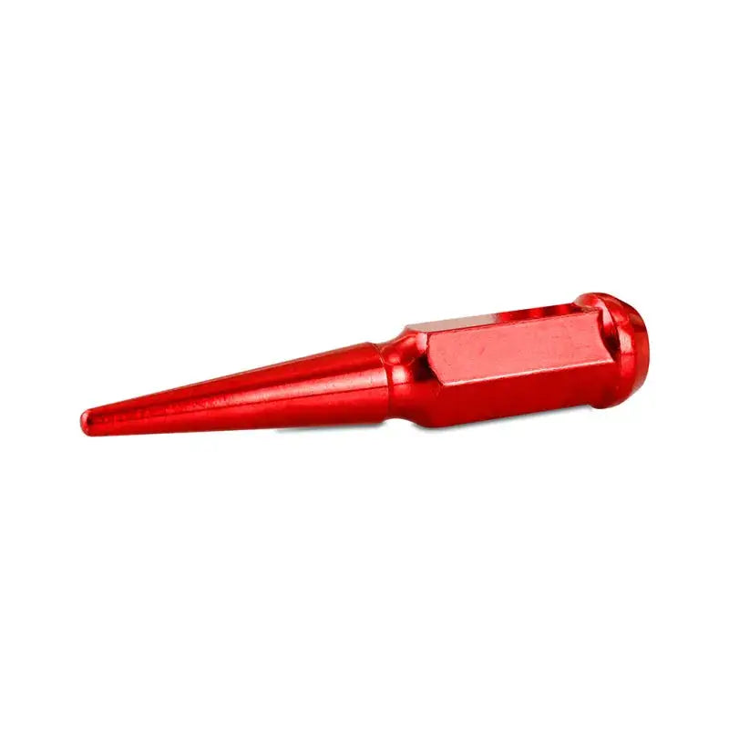 Mishimoto Steel Spiked Lug Nuts M14 x 1.5 32pc Set Red - Wheel and Tire Accessories