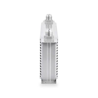 Silver Mishimoto Universal 16-Row Oil Cooler with Fittings for cooling performance
