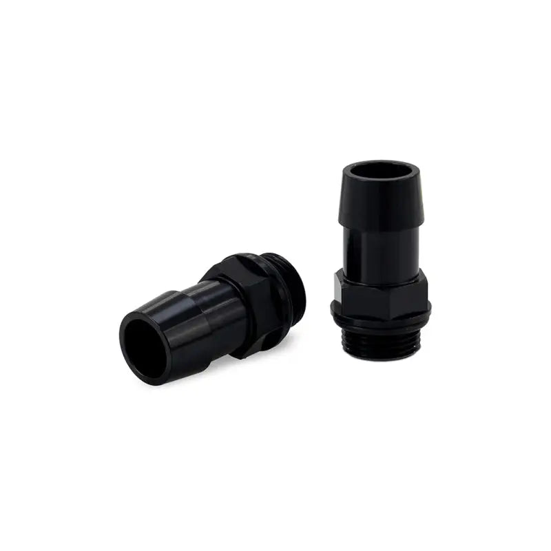 Mishimoto 2pcs. M20x1.5 3/4in Aluminum Catch Can Fitting - Black - Mishimoto