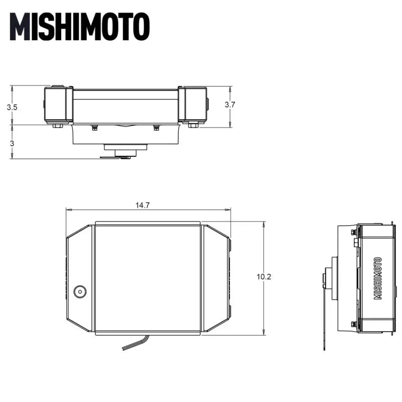 Mishimoto Universal Drag Race Performance Aluminum Radiator - Black - Mishimoto