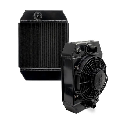 Mishimoto Universal Drag Race Performance Aluminum Radiator - Black - Mishimoto
