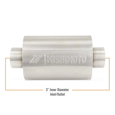 Mishimoto Universal Resonator with 3in Inlet/Outlet - Brushed - Exhaust