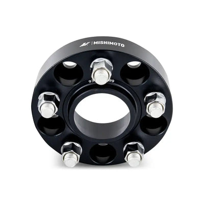 Black wheel spacer with silver bolts for mishimoto wheel spacers and upgrades