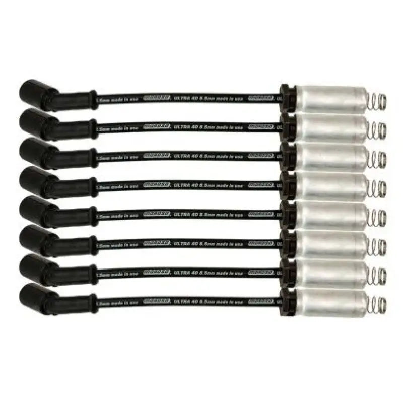 Moroso GM LS/LT 8.5mm Ultra 40 11in Long Wire Set w/Alum Heatshield - Black - 73746