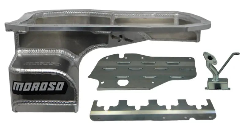 Aluminum oil pan and parts for Moroso Mitsubishi Evo 7/8/9 road race setup