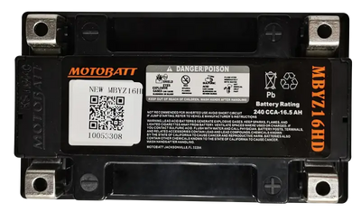 Battery Mbyz16hd Sealed Factory Activated - MOTOBATT