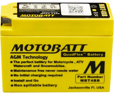 Battery Mbt4bb Sealed Factory Activated - MOTOBATT