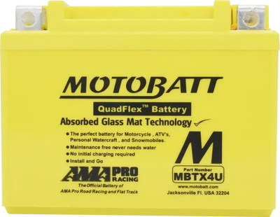 Battery Mbtx4u Sealed Factory Activated - MOTOBATT