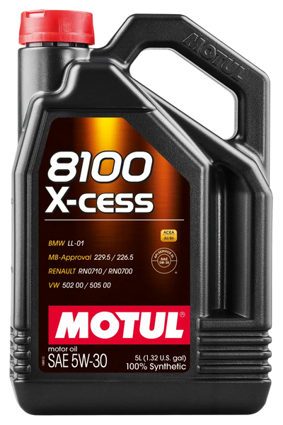 Motul Synthetic Engine Oil 8100 5W30 X-CESS 5L - Case of 4 - Truck & Automotive