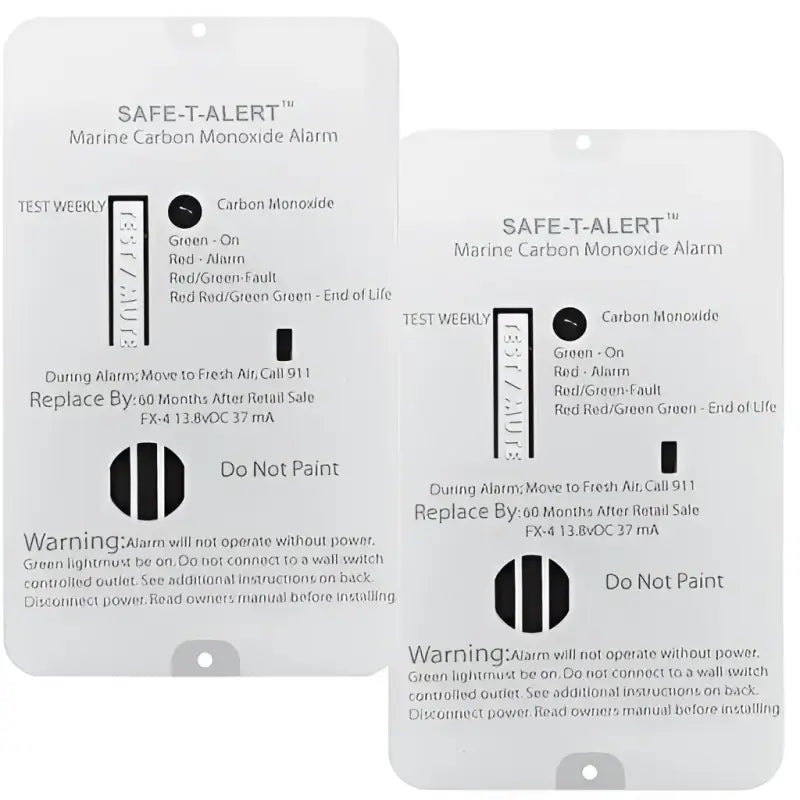 MTI Industry FX-4 Marine Carbon Monoxide Alarms - Pack of 2 - Detector