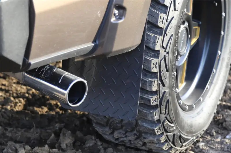 Mud Flap Multi-Fit (See Document for Guidance); 11 Inch X 19 Inch; Set of 2; Rectangle With Radius Notch; Without Logo;