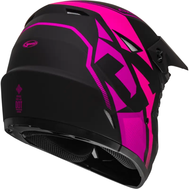 GMAX Mx 46 Compound Helmet Matte Black/Pink Yl for Powersports