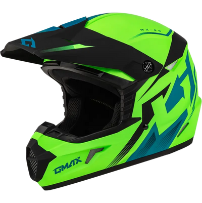 Mx 46 Compound Helmet Matte Hi Vis Green/Blk/Blue Ys 