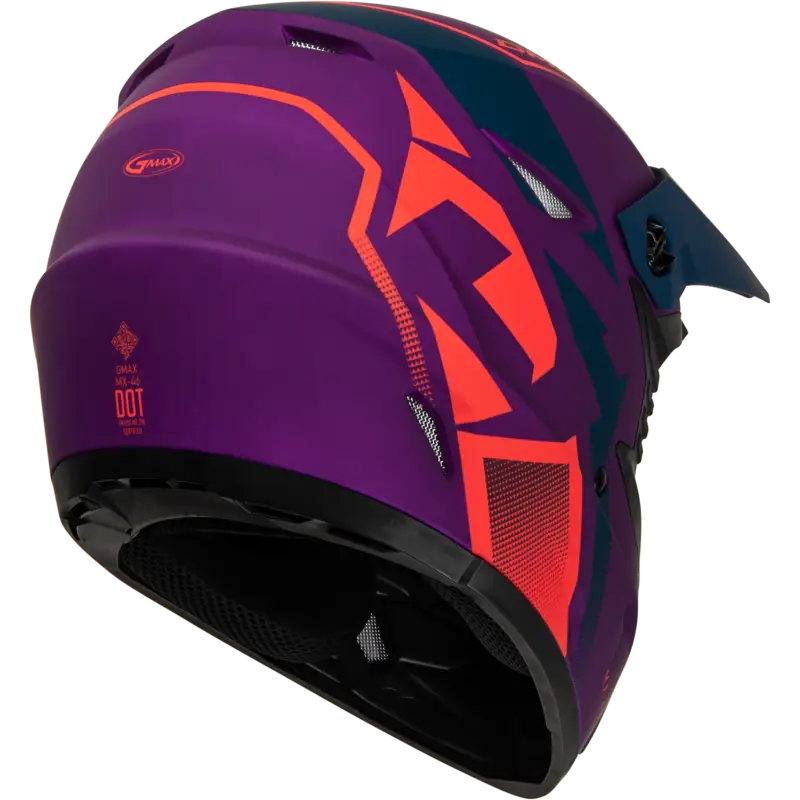 GMAX Mx 46 Compound Helmet Matte Purple/Coral/Blue Sm for Powersports