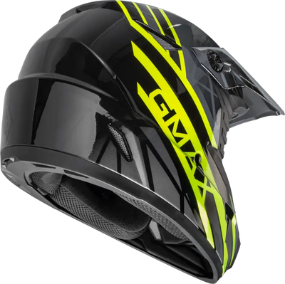 Mx 46 Off Road Mega Helmet Black/Hi Vis/Grey Sm 