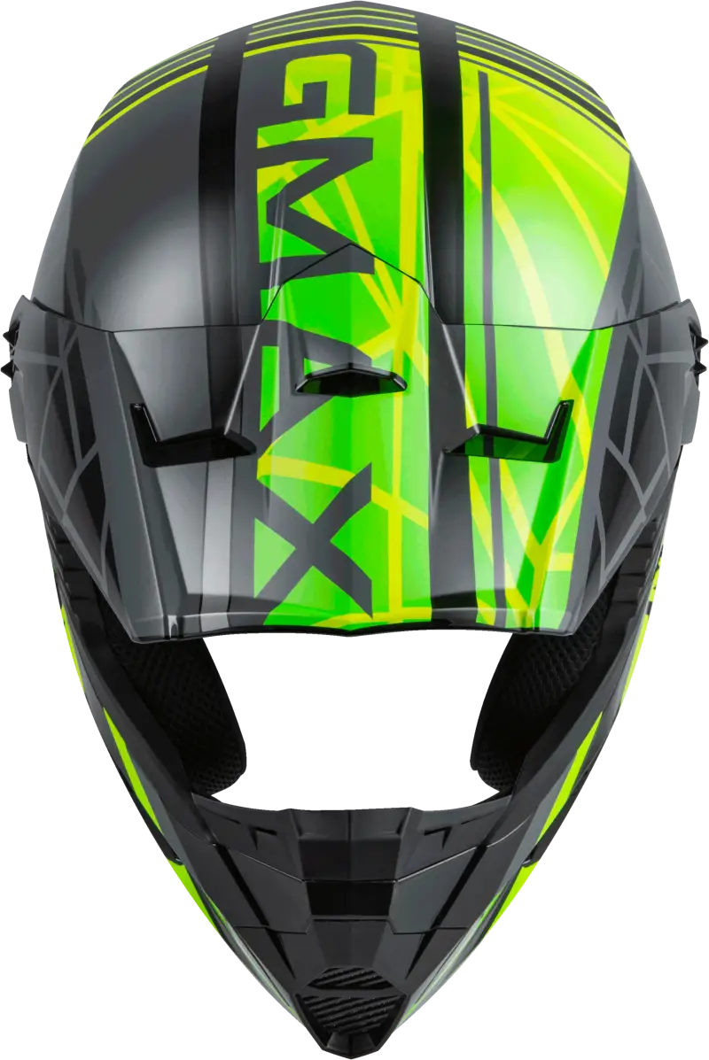 Mx 46 Off Road Mega Helmet Black/Hi Vis/Grey Sm 