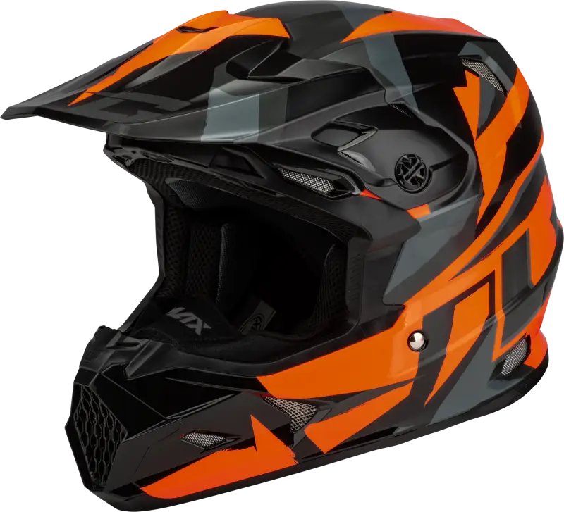 Mx 96s Splinter Helmet Black/Orange Xs