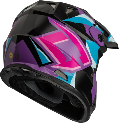 Mx 96s Splinter Helmet Black/Purple/Blue Lg