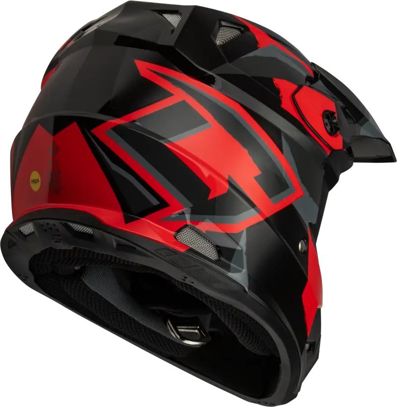 Mx 96s Splinter Helmet Black/Red Lg
