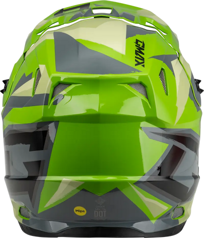 Mx 96s Splinter Helmet Green/Grey/Black Md