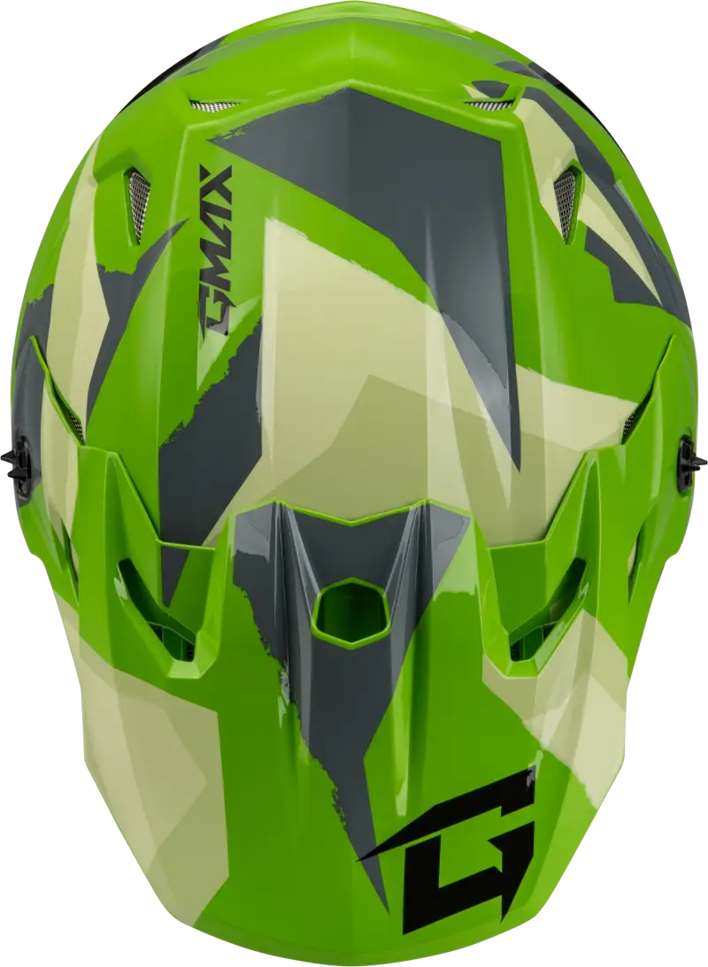 Mx 96s Splinter Helmet Green/Grey/Black Md