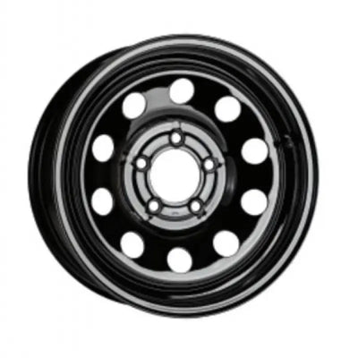 Black steel wheel with circular cutouts for MX660865BDX1CHDBX Taskmaster Steel dual boxed setup