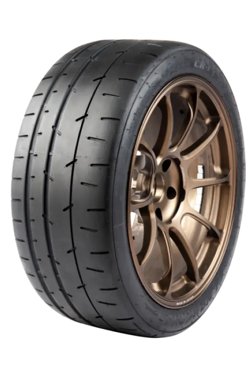 Performance tire on bronze rim showcasing Nankang CR-S Tire V2 255/40ZR17
