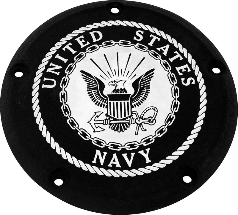 CUSTOM ENGRAVING NAV16-46BG 7 M8 Flt/Flh Derby Cover Navy Black