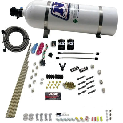 Nitrous Express 8 Cyl Dry Direct Port Nitrous Kit with 15lb Bottle for high HP boost