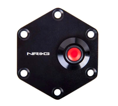 NRG Hexagnal Steering Wheel Ring w/Horn Button - Black 