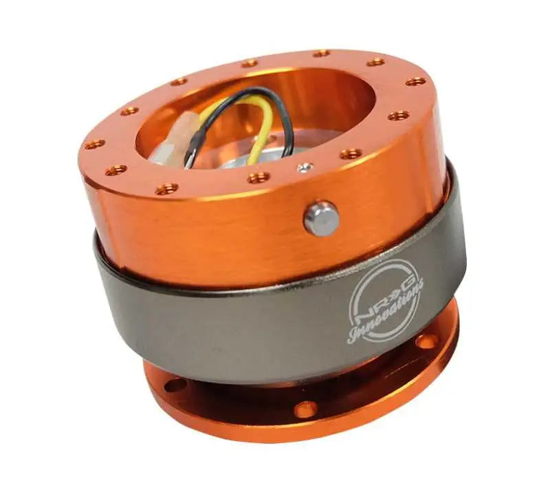 NRG Quick Release Gen 2.0 - Orange Body / Titanium Chrome Ring 