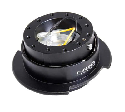 NRG Quick Release Kit Gen 2.5 - Black / Black Ring w/Finger Grooves 