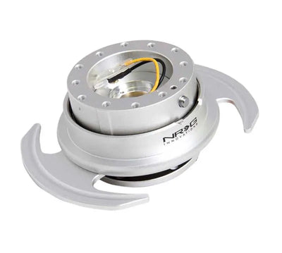 NRG Quick Release Kit Gen 3.0 - Silver Body / Silver Ring w/Handles 