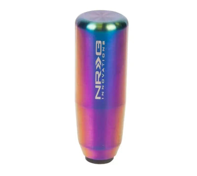 NRG Universal Short Shifter Knob - 3.5in. Length / Heavy Weight .85Lbs. - Multi Color/Neochrome 