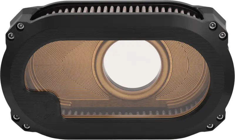 NXT-03BG Kens Factory Nxt Lvl Tc Air Cleaner W/Glass Black W/Gold - RV and Auto Parts