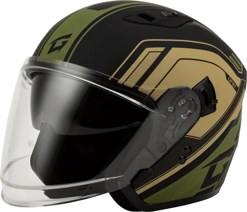 O1187224 Gmax Of-87 Duke Helmet W/Led Light Matte Blk/Green Sm - RV and Auto Parts