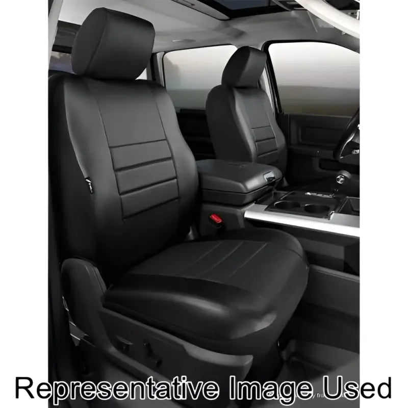 OE38-36 CHARC FIA OE front 40/20/40 black leather-like seat covers
