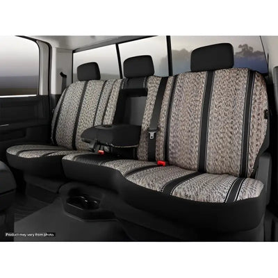 Beige and black herringbone OE38-36 CHARC FIA seat cover for truck