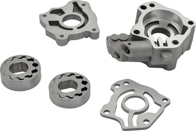 Disassembled oil pump components for Oil Pump Hi Vol/Press M8 Models W/O Oil Seal