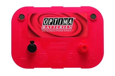 Bright red Optima Bat 34R Red Top battery with superior performance