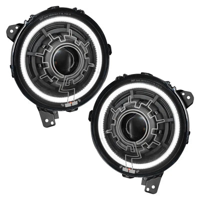 Oracle Lighting 18-22 Jeep Wrangler JL / 20-22 Gladiator JT Oculus Bi-LED Projector Headlights - Truck & Automotive