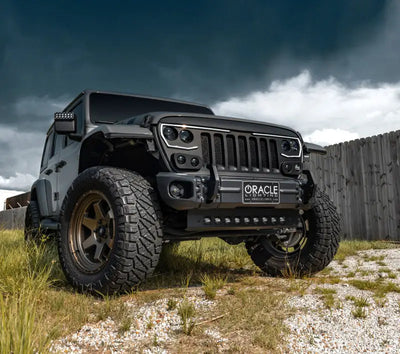 ORACLE Lighting 2019 + Jeep Wrangler JL / Gladiator JT Skid Plate w/ Integrated LED Emitters - Clear - Truck &