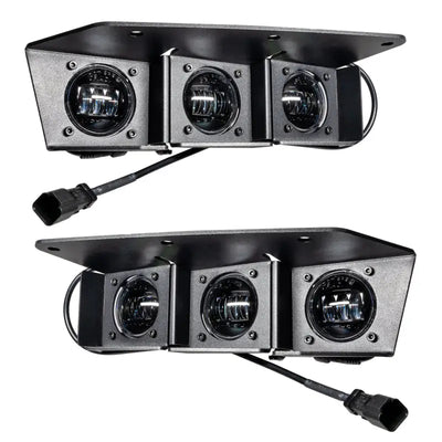 Two sets of triple LED fog lights from ORACLE Lighting Ford Bronco fog light kit