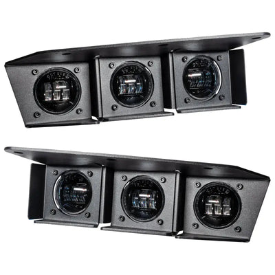 Two sets of triple LED fog lights in the ORACLE Lighting Ford Bronco fog light kit