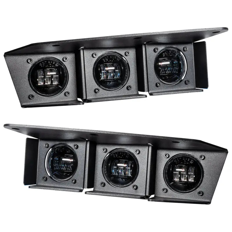 Two sets of triple LED fog lights in the ORACLE Lighting Ford Bronco fog light kit