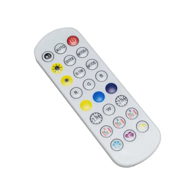 White remote control with colorful buttons for Oracle Lighting Fiber Optic Wheel Lite