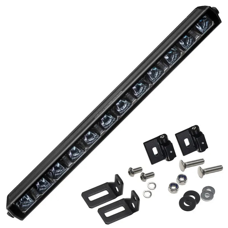 Black LED light bar with mounting hardware for Oracle Lighting Multifunction Reflector-Facing Technology LED Light Bar 20in