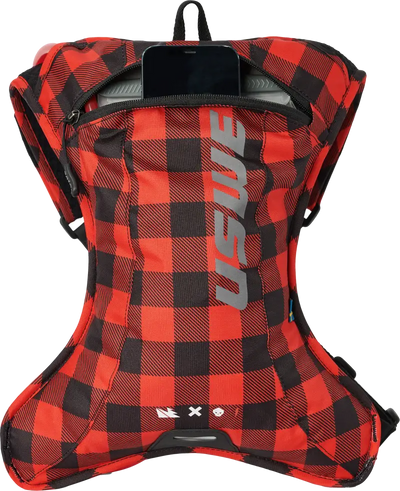 Outlander 2l Hydration Pack Flannel Red/Black - USWE