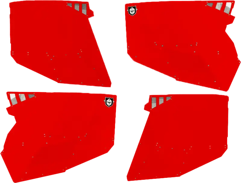 P144228RD-293 Pro Armor Stealth Door Alluminum Skins Red Pol - RV and Auto Parts
