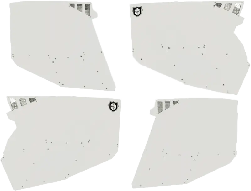 P144228WH-133 Pro Armor Stealth Door Alluminum Skins White Pol - RV and Auto Parts